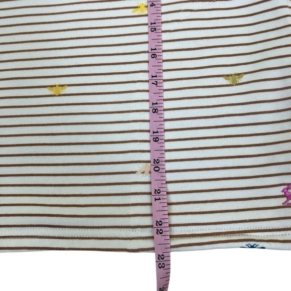 Joules Pip Print Casual 1/4 Zip Rainbow Striped Sweatshirt Bee Print Pastel 2 - Picture 9 of 16